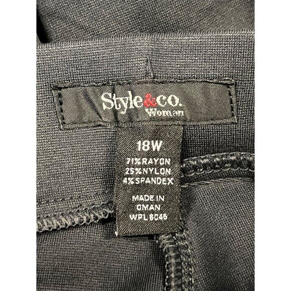 Style & Co Woman Plus 18 18W Grey Legging Comfort Waist Mid Rise Skinny NWT New - Picture 5 of 7